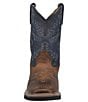 Color:Rust/Blue - Image 5 - Kids' Brantley Leather Western 9#double; Boots (Youth)