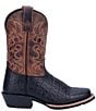 Color:Black/Brown - Image 2 - Kids' River 9#double; Leather Western Boots (Youth)