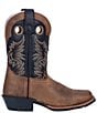Color:Brown/Black - Image 2 - Boys' Rascal 8#double; Leather Western Boots (Toddler)