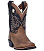 Color:Brown/Black - Image 1 - Boys' Rascal 9#double; Leather Western Boots (Youth)