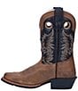 Color:Brown/Black - Image 4 - Boys' Rascal 9#double; Leather Western Boots (Youth)