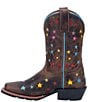 Color:Brown - Image 4 - Girls' Starlett 8#double; Star Detail Western Boots (Toddler)