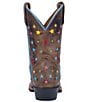 Color:Brown - Image 3 - Girls' Starlett 9#double; Star Detail Western Boots (Youth)