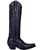 Color:Black Distressed - Image 2 - Hallie Leather Tall Western Boots
