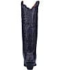 Color:Black Distressed - Image 3 - Hallie Leather Tall Western Boots
