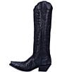 Color:Black Distressed - Image 4 - Hallie Leather Tall Western Boots