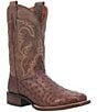 Color:Chocolate - Image 1 - Men's Alamosa 11#double; Full Quill Ostrich Western Boots