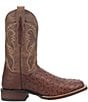 Color:Chocolate - Image 2 - Men's Alamosa 11#double; Full Quill Ostrich Western Boots