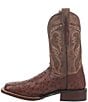 Color:Chocolate - Image 4 - Men's Alamosa 11#double; Full Quill Ostrich Western Boots
