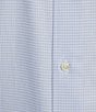 Color:Forever Blue - Image 4 - Daniel Cremieux Signature Houndstooth Albini Cotton Long Sleeve Shirt