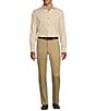 Color:Egret White - Image 3 - Daniel Cremieux Signature Label Apres Ski Collection Solid Brushed Twill Albini Long Sleeve Woven Shirt