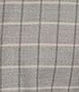 Color:Grey Heather - Image 4 - Daniel Cremieux Signature Label Apres Ski Collection Windowpane Brushed Twill Albini Long Sleeve Shirt