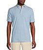 Color:Blue - Image 1 - Daniel Cremieux Signature Label Burst Print Jersey Short Sleeve Polo Shirt