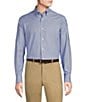 Color:Medium Blue - Image 1 - Daniel Cremieux Signature Label Canclini Cotton Dobby Houndstooth Long Sleeve Woven Shirt