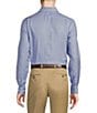 Color:Medium Blue - Image 2 - Daniel Cremieux Signature Label Canclini Cotton Dobby Houndstooth Long Sleeve Woven Shirt