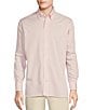 Color:Pink - Image 1 - Daniel Cremieux Signature Label Canclini Cotton Dobby Striped Long Sleeve Woven Shirt