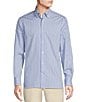 Color:Medium Blue - Image 1 - Daniel Cremieux Signature Label Canclini Cotton Dobby Striped Long Sleeve Woven Shirt