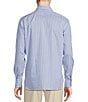 Color:Medium Blue - Image 2 - Daniel Cremieux Signature Label Canclini Cotton Dobby Striped Long Sleeve Woven Shirt