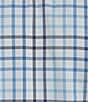 Color:Blue - Image 4 - Daniel Cremieux Signature Label Check Basket Weave Long Sleeve Woven Shirt