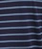 Color:Ink Blue - Image 4 - Daniel Cremieux Signature Label Chest Stipe Long Sleeve Polo Shirt
