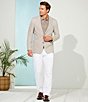 Color:White - Image 6 - Daniel Cremieux Signature Label Cotton Linen Herringbone Flat Front Pants
