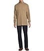 Cremieux Daniel Cremieux Signature Label Cotton Mockneck Long Sleeve T-Shirt, Color:BROWN HEATHER - Image 3