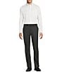 Cremieux Daniel Cremieux Signature Label Flat Front Stretch Stripe Dress Pants, Color:Grey - Image 3