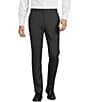 Cremieux Daniel Cremieux Signature Label Flat Front Stretch Stripe Dress Pants, Color:Grey - Image 1
