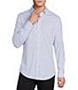Daniel Cremieux Signature Label Long Sleeve Button Down Luxe Stretch Micro Geo Woven Shirt - Image 1