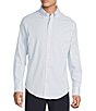 Cremieux Daniel Cremieux Signature Label Luxe Stretch Diamond Pattern Long Sleeve Woven Shirt, Color:White - Image 1