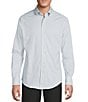 Cremieux Daniel Cremieux Signature Label Luxe Stretch Micro Pattern Long Sleeve Woven Shirt, Color:Grey - Image 1