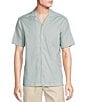 Color:Blue Surf - Image 1 - Daniel Cremieux Signature Label Lyocell-Cotton Short Sleeve Woven Camp Shirt