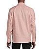Color:Light Pink - Image 2 - Daniel Cremieux Signature Label Mini-Checked Albini Linen Long Sleeve Woven Shirt