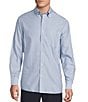 Cremieux Daniel Cremieux Signature Label Non-Iron Houndstooth Long Sleeve Woven Shirt, Color:Serenity Blue - Image 1