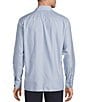 Cremieux Daniel Cremieux Signature Label Non-Iron Houndstooth Long Sleeve Woven Shirt, Color:Serenity Blue - Image 2