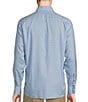 Color:Blue - Image 2 - Daniel Cremieux Signature Label Non-Iron Plaid Basket Weave Long Sleeve Woven Shirt