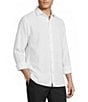 Daniel Cremieux Signature Label Non-Iron Solid Linen Long Sleeve Button Front Woven Shirt - Image 1
