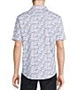 Cremieux Daniel Cremieux Signature Label Floral Paisley Print Short Sleeve Coatfront Shirt, Color:Lucent White - Image 2