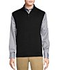 Color:Black - Image 1 - Daniel Cremieux Signature Label Supima Cashmere Blend Quarter-Zip Sweater Vest