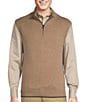 Color:Brown Heather - Image 1 - Daniel Cremieux Signature Label Supima Cashmere Blend Quarter-Zip Sweater Vest