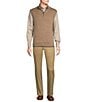 Color:Brown Heather - Image 3 - Daniel Cremieux Signature Label Supima Cashmere Blend Quarter-Zip Sweater Vest