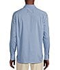 Color:Blue - Image 2 - Daniel Cremieux Signature Label Sateen Micro-Print Long Sleeve Woven Shirt