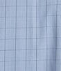 Cremieux Daniel Cremieux Signature Label Short Sleeve Button Down Poplin Windowpane Woven Shirt, Color:Blue - Image 4