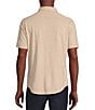 Cremieux Daniel Cremieux Signature Label Solid Coat Front Pima Knit Shirt, Color:Tan - Image 2