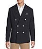 Cremieux Daniel Cremieux Signature Label Solid Double Breasted Travel Blazer, Color:Dark Navy - Image 1