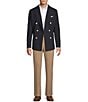 Cremieux Daniel Cremieux Signature Label Solid Double Breasted Travel Blazer, Color:Dark Navy - Image 3