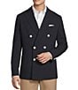 Daniel Cremieux Signature Label Solid Double Breasted Travel Blazer - Image 1