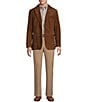 Cremieux Daniel Cremieux Signature Label Solid Goat Suede Blazer, Color:Cognac - Image 4