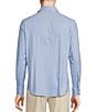 Color:Blue - Image 2 - Daniel Cremieux Signature Label Solid Italian Knit Oxford Long Sleeve Woven Shirt