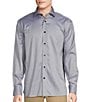 Color:Indigo - Image 1 - Daniel Cremieux Signature Label Solid Organic SUPIMA Cotton Long Sleeve Woven Shirt